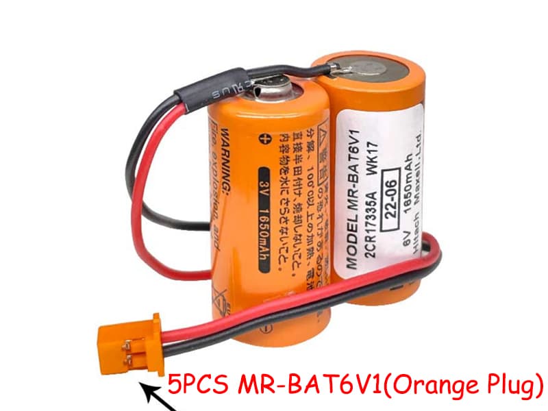 Vhbw Batteria Di Ricambio Per Mitsubishi MR-J4 | 1650mAh 6V Li-MnO2 | Sostituisce 2CR17335A WK17, MR-BAT6V1SET